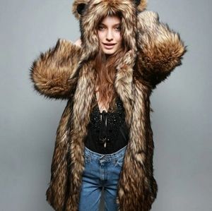 Spirit Hoods Grizzly faux fur coat